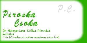 piroska csoka business card